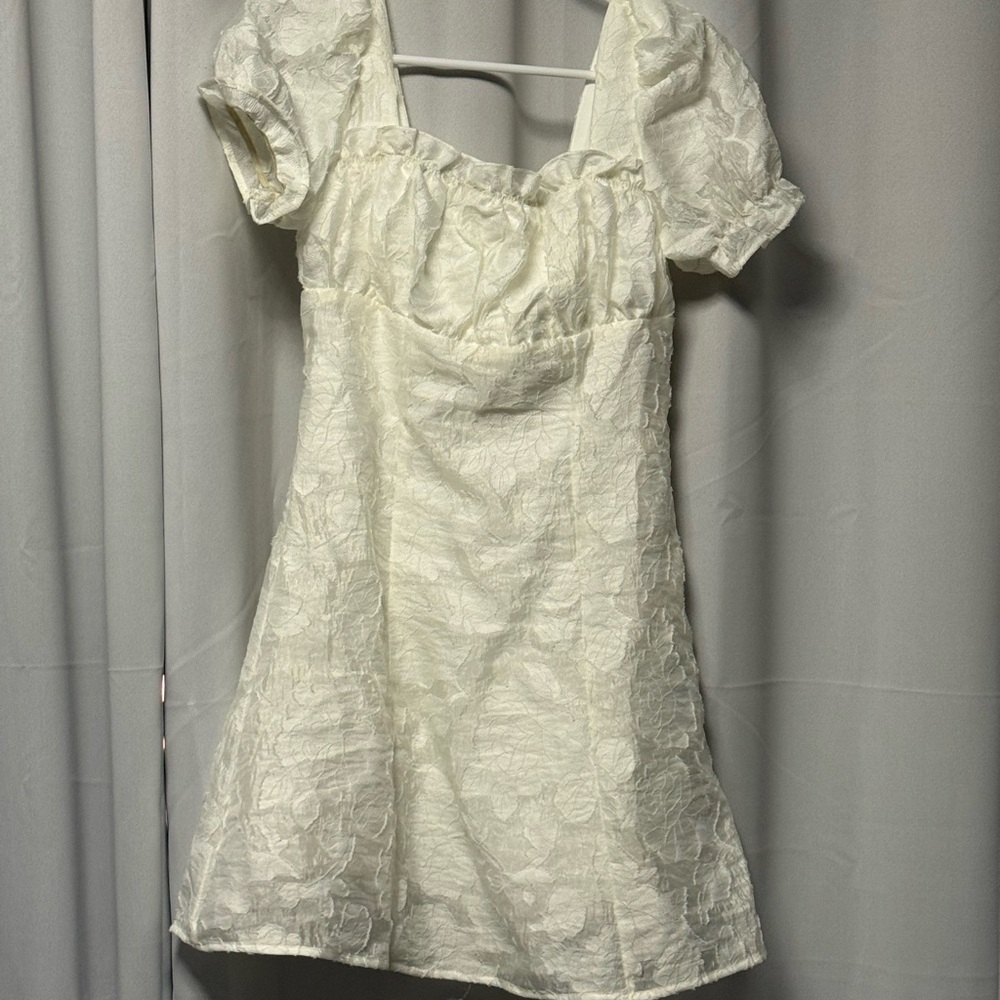 Cider Cream Puff Sleeve Mini Dress